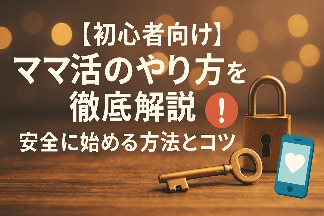 【初心者向け】ママ活のやり方を徹底解説｜安全に始める方法とコツ